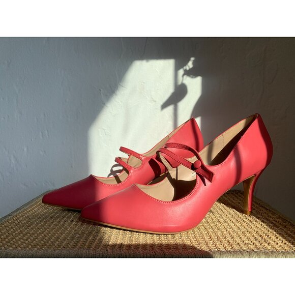 Journee Collection Pumps, Mary Jane Style | Make Coral Pink Your POP of color - Picture 5 of 11